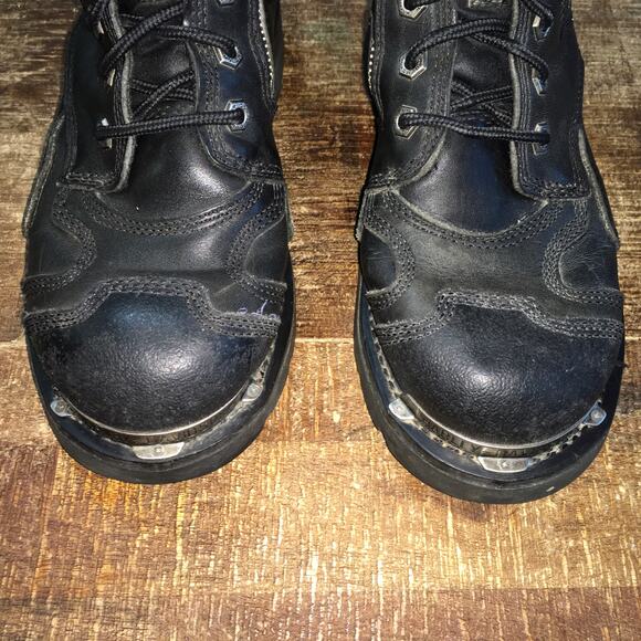 Harley Davidson Stealth Riding Boot Womens 9.5 Black Leather Biker Rocker 81641 - Picture 7 of 13